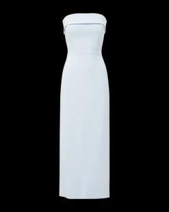 Absol Crepe Strapless Dress in Blue Mist><noscript><img width=