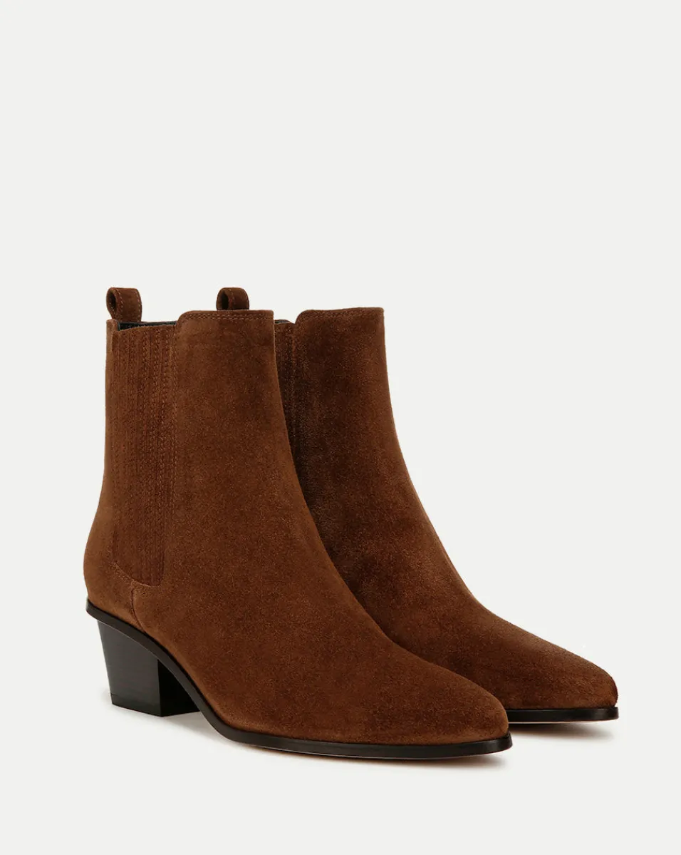 Alina Suede Bootie in>Veronica Beard Hot
