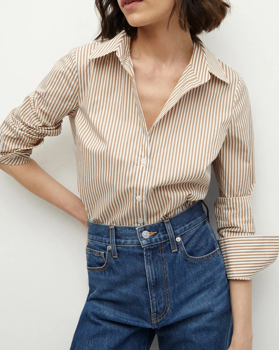 Amelia Button-Down Shirt in>Veronica Beard Outlet