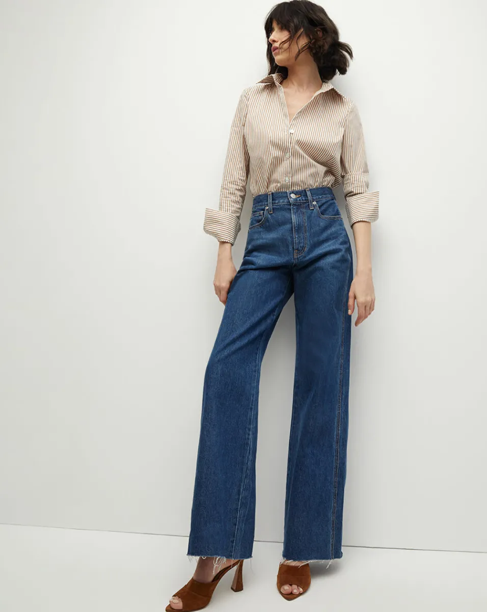 Amelia Button-Down Shirt in>Veronica Beard Outlet