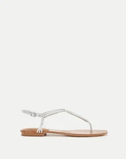 Amelia Metallic T-Strap Sandal>Veronica Beard Online