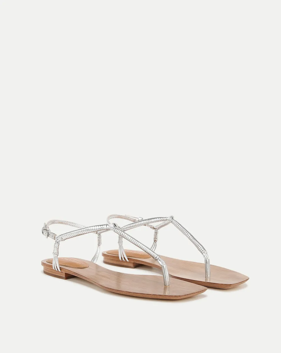 Amelia Metallic T-Strap Sandal>Veronica Beard Online