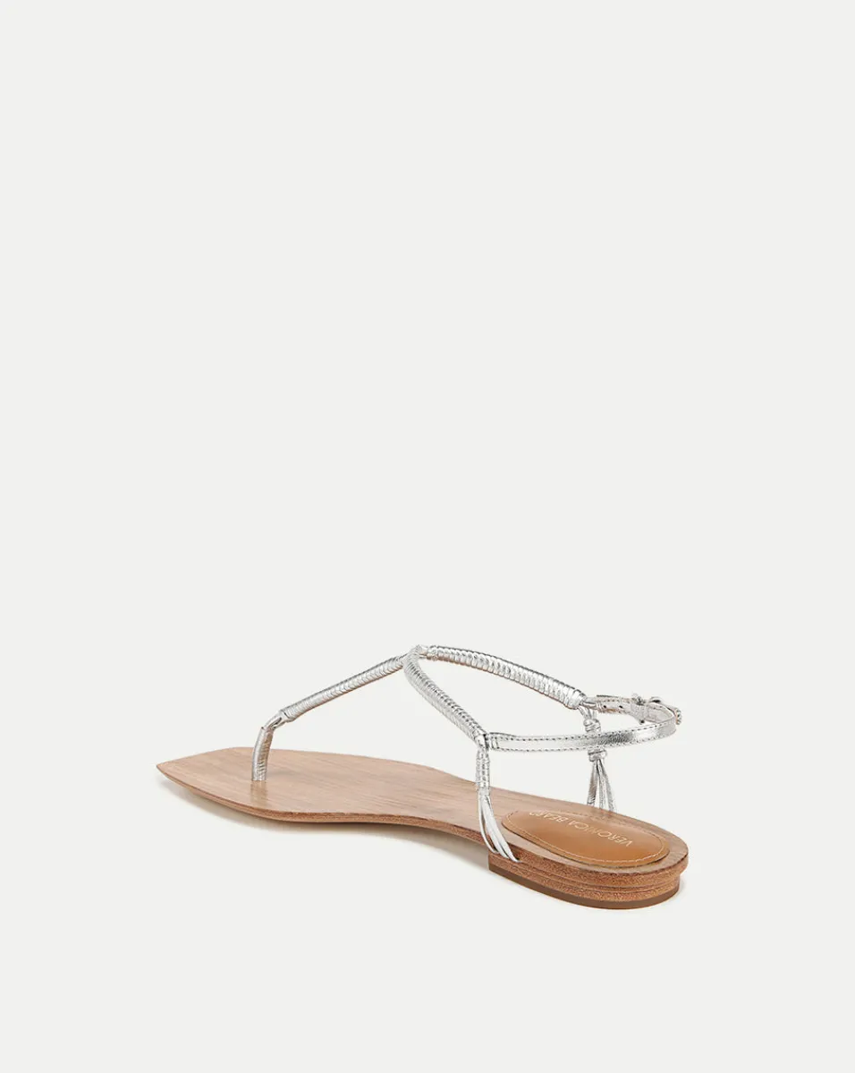 Amelia Metallic T-Strap Sandal>Veronica Beard Online