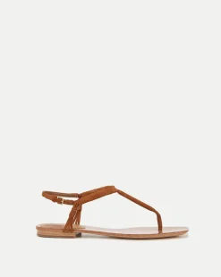 Amelia T-Strap Suede Sandal>Veronica Beard Clearance