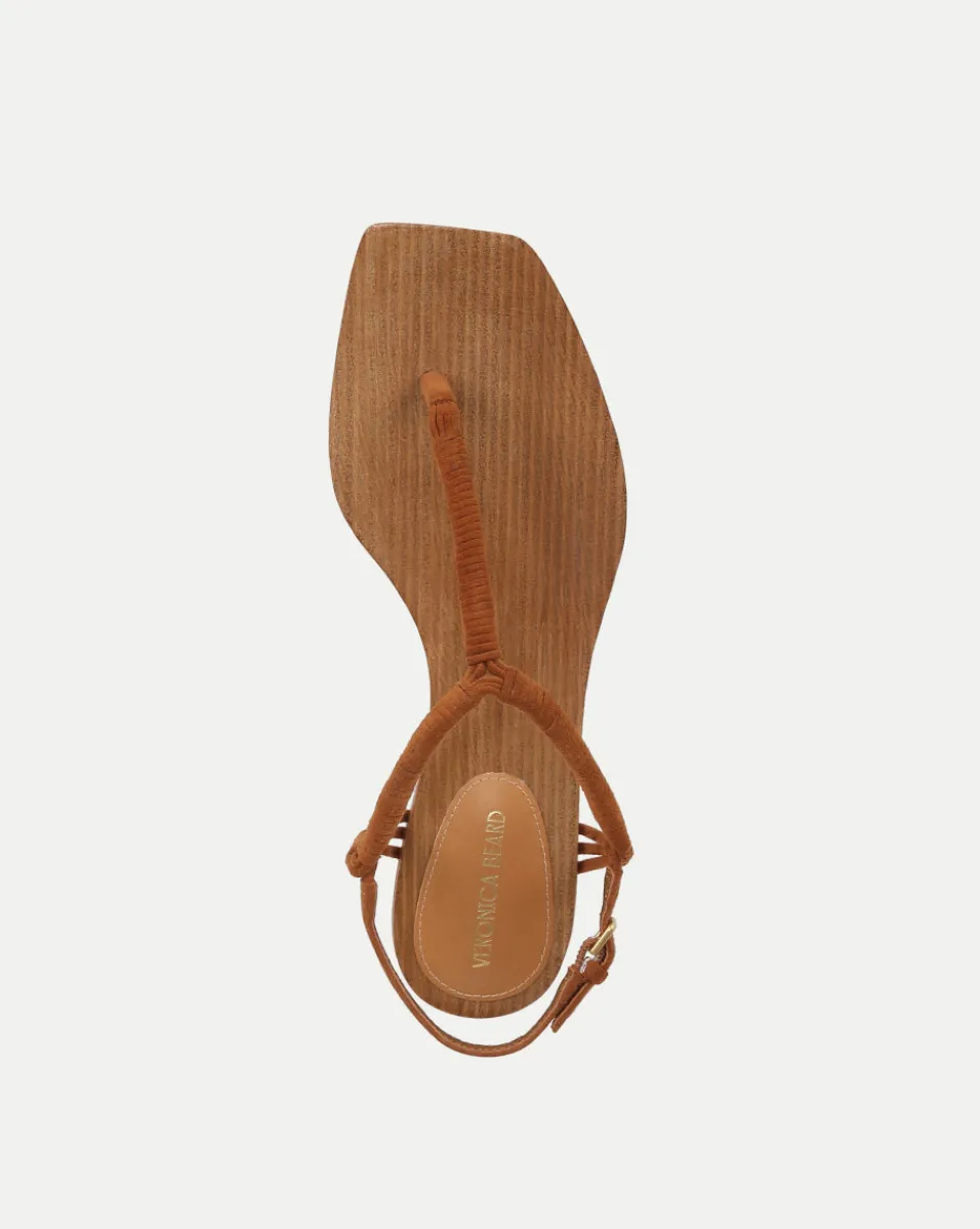 Amelia T-Strap Suede Sandal>Veronica Beard Clearance