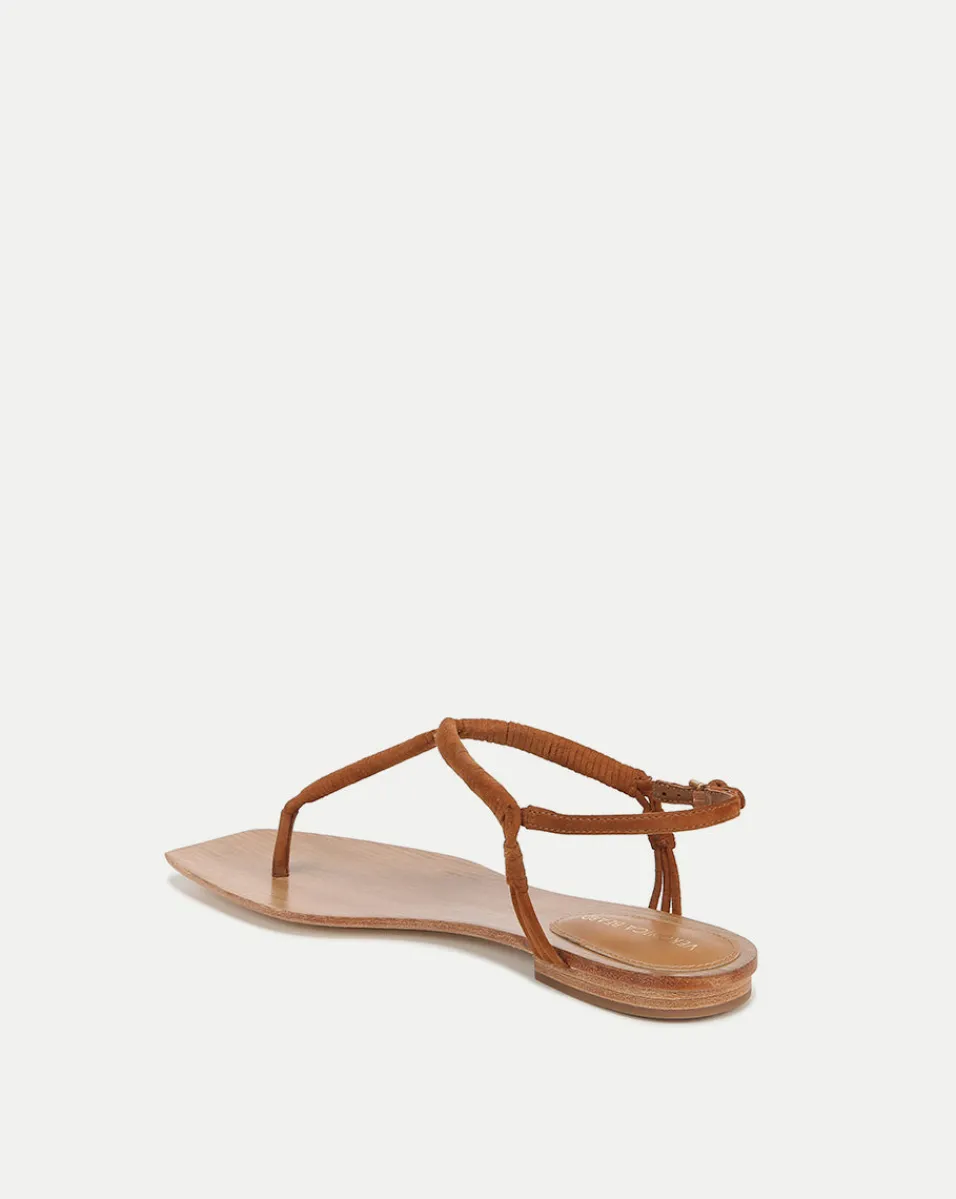 Amelia T-Strap Suede Sandal>Veronica Beard Clearance