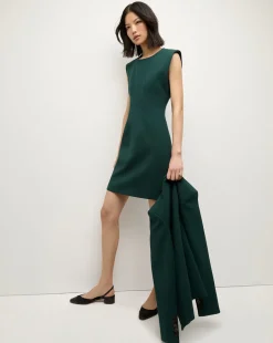Anais Sheath Dress in Emerald Green>Veronica Beard Clearance
