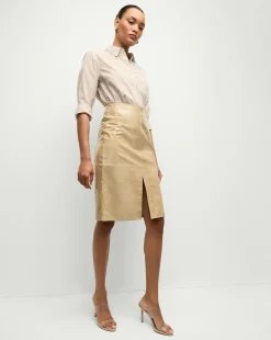 Anderson Coated Leather Skirt in><noscript><img width=