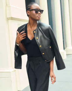 Andrea Leather Jacket in><noscript><img width=