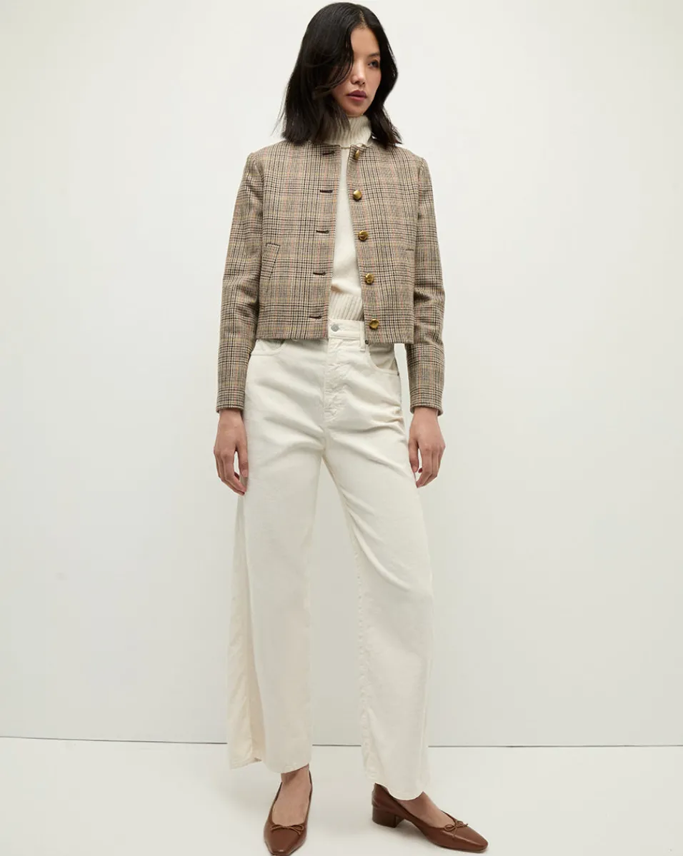 Andrea Plaid Jacket in Russet Multi>Veronica Beard Clearance