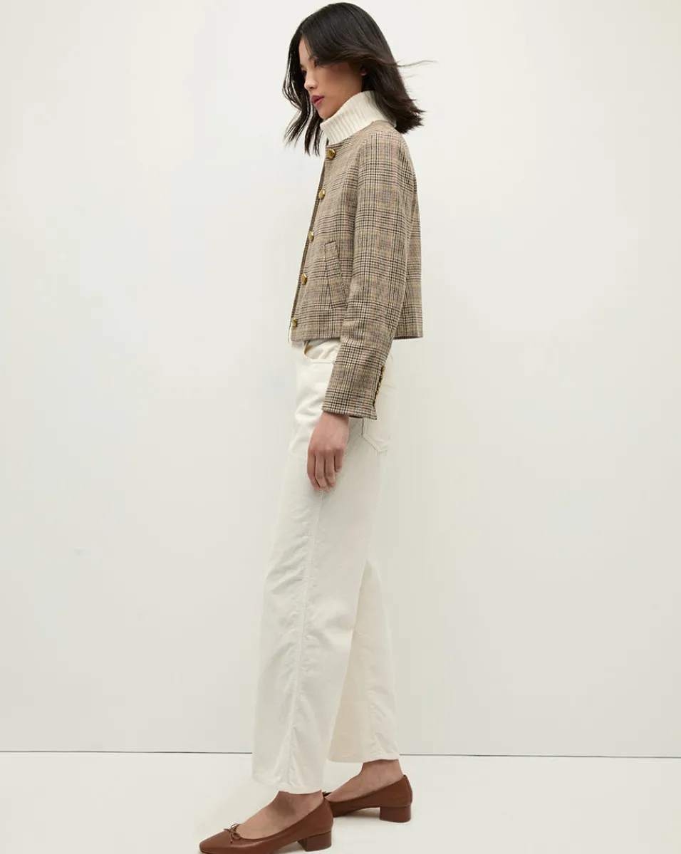 Andrea Plaid Jacket in Russet Multi>Veronica Beard Clearance