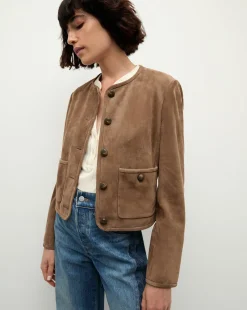 Andrea Suede Jacket in>Veronica Beard