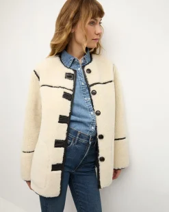 Anya Reversible Shearling Coat in>Veronica Beard Clearance
