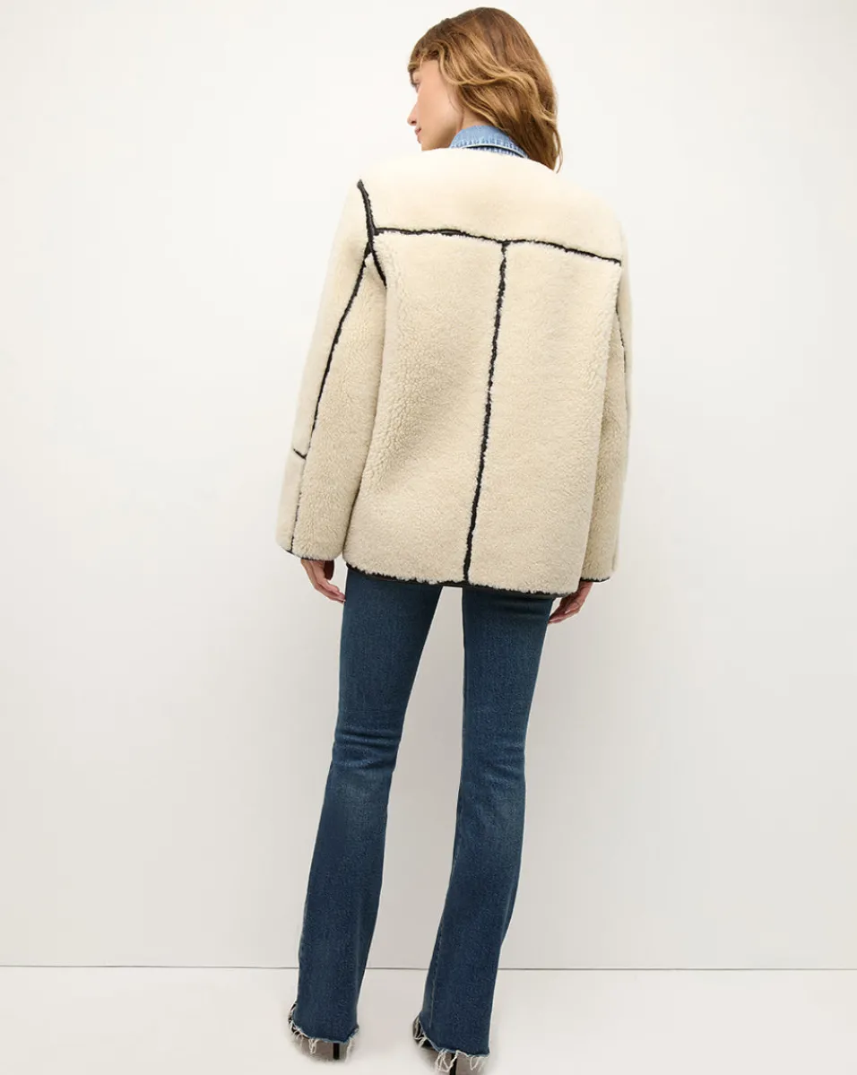 Anya Reversible Shearling Coat in>Veronica Beard Clearance