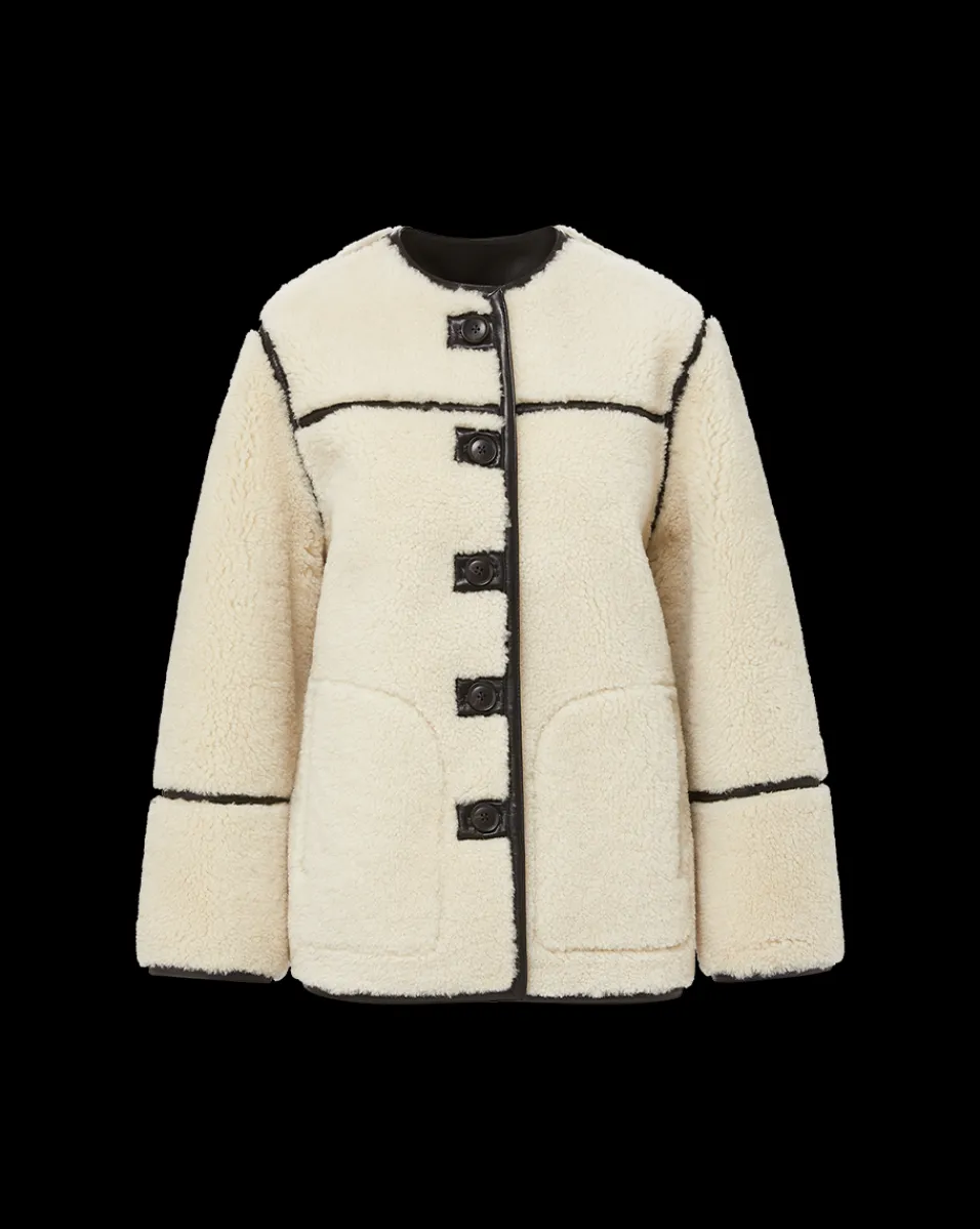 Anya Reversible Shearling Coat in>Veronica Beard Clearance