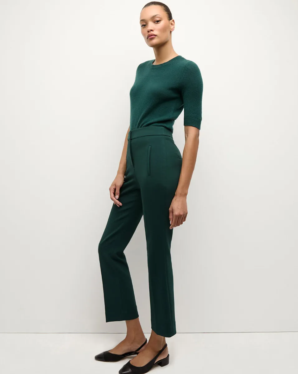 Arte High Waisted Pant in Dark Green>Veronica Beard Discount