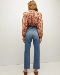 Ashlynn Silk Top in Deep Ochre Multi><noscript><img width=