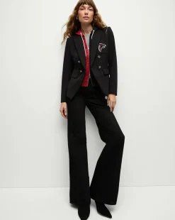 Atlanta Falcons Dickey Jacket in Black/Silver>Veronica Beard Online