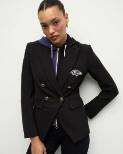 Baltimore Ravens Dickey Jacket in Black/Gold>Veronica Beard New