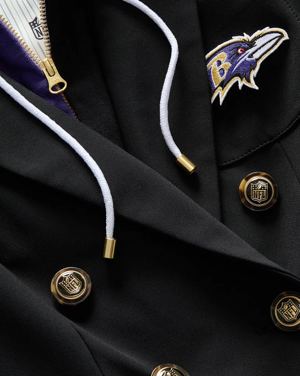 Baltimore Ravens Dickey Jacket in Black/Gold>Veronica Beard New