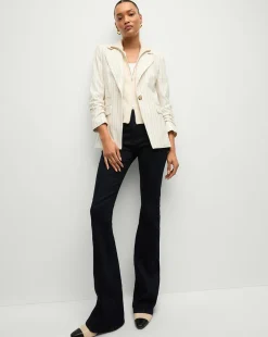 Battista Pinstriped Dickey Jacket in Dove Multi><noscript><img width=