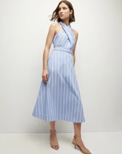 Baylee Poplin Dress in>Veronica Beard Hot