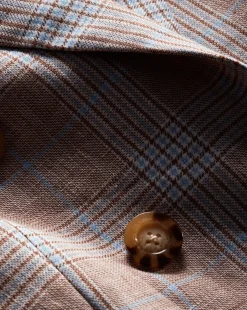 Beacon Linen Dickey Jacket in Khaki Multi>Veronica Beard Best