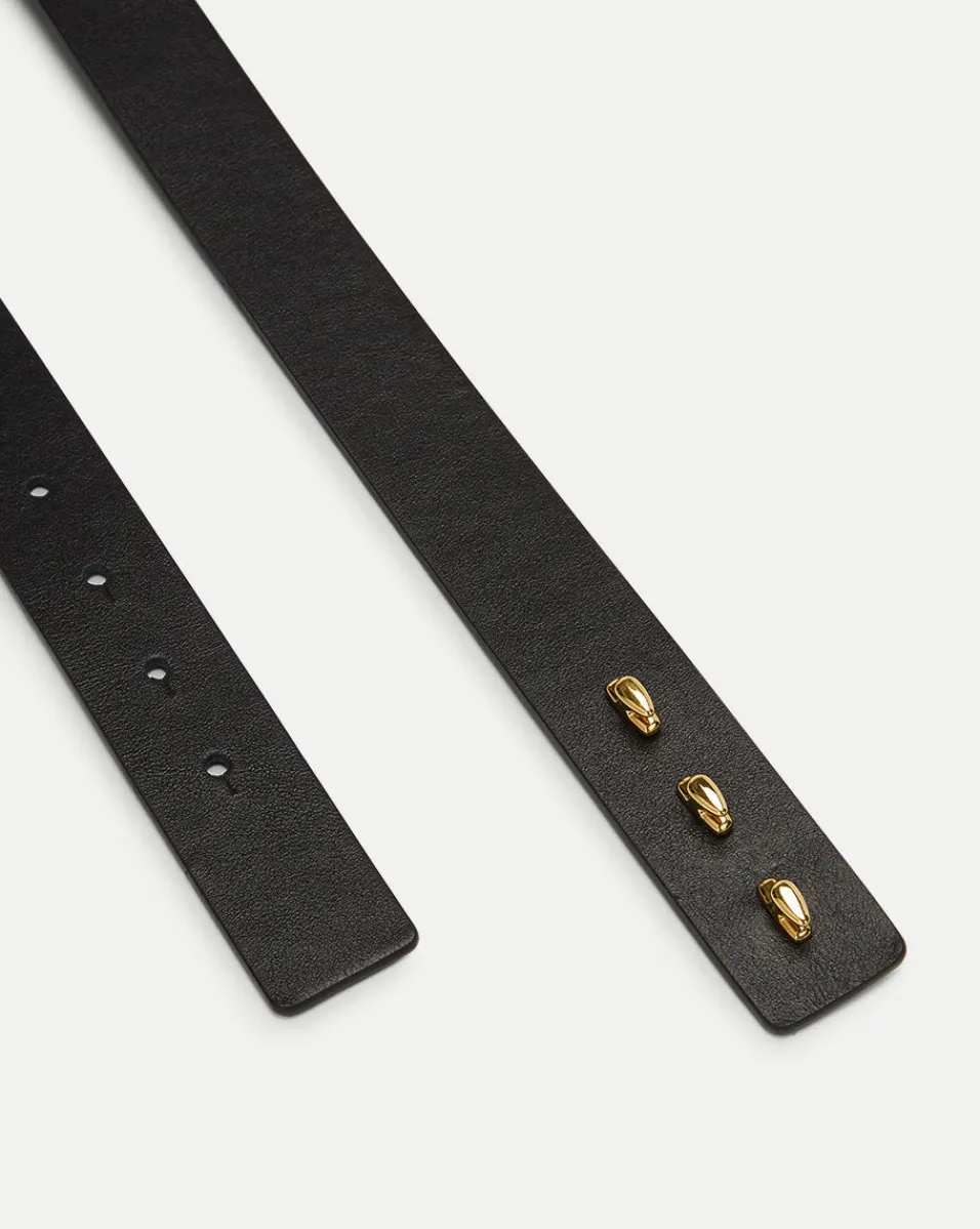 Beatrice Leather Belt in Black & Gold>Veronica Beard Discount