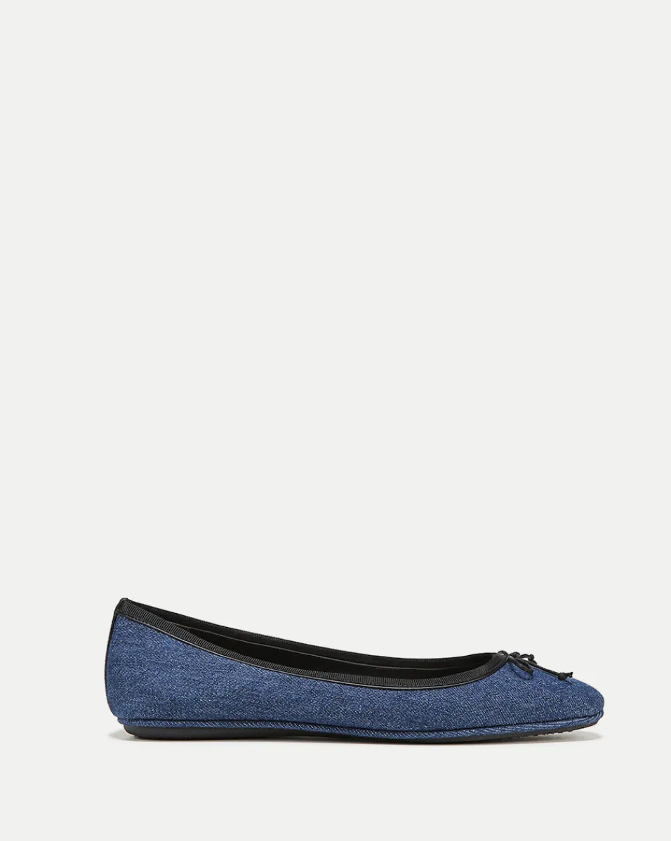 Beatrix Denim Ballet Flat>Veronica Beard Outlet