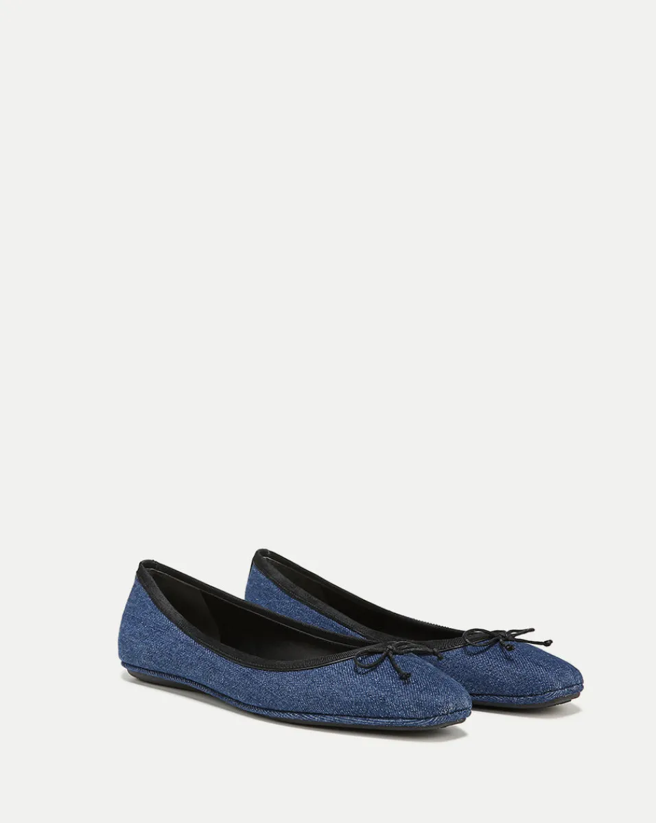 Beatrix Denim Ballet Flat>Veronica Beard Outlet