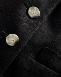 Bennett Twill-Linen Vest in>Veronica Beard Outlet