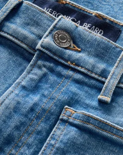 Beverly Patch-Pocket Skinny-Flare Jean in Seawater Stone><noscript><img width=