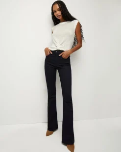 Beverly Skinny High-Rise Flare Jeans>Veronica Beard