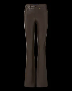 Beverly Vegan Leather Skinny-Flare Pant in Dark Chocolate><noscript><img width=