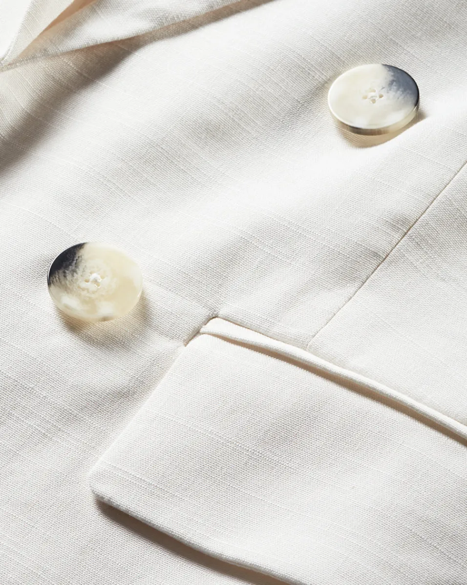 Bexley Stretch-Linen Dickey Jacket in>Veronica Beard Outlet