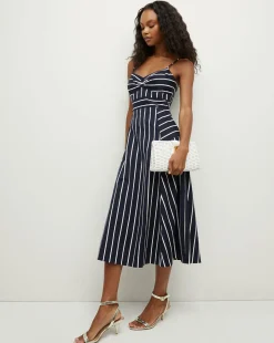 Blige Striped Dress in>Veronica Beard Sale