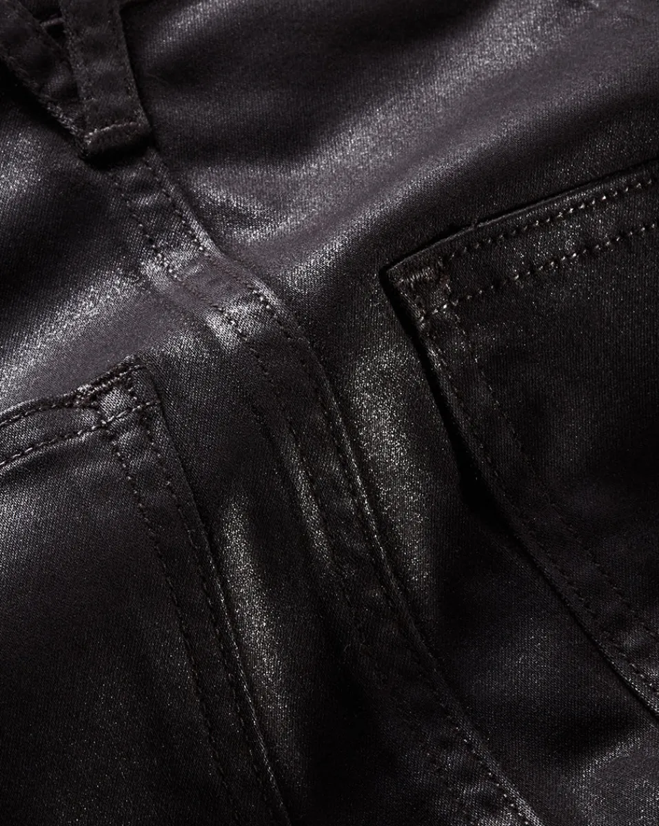 Breves Midi Skirt Coated in Black High Gloss>Veronica Beard Clearance