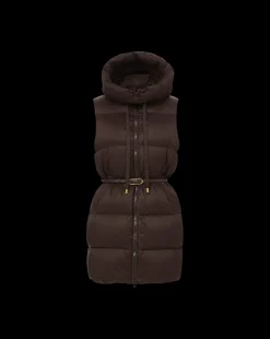 Bria Puffer Vest in Dark Chocolate><noscript><img width=
