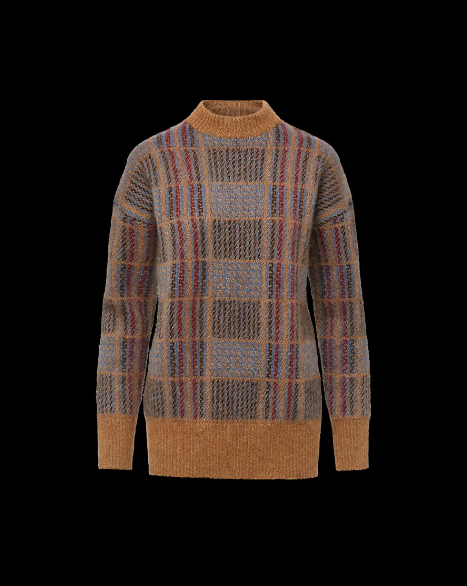 Bristol Plaid Sweater in Russet>Veronica Beard Sale