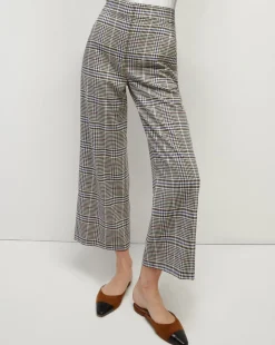 Brixton Plaid Wide-Leg Cropped Pant>Veronica Beard New