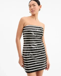 Cala Sequin Mini Dress in Black & White>Veronica Beard Hot