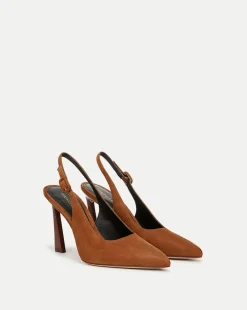 Callie Suede Slingback Pump in>Veronica Beard Sale