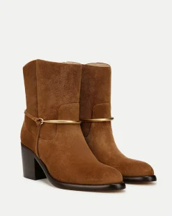 Camden Suede Bootie in>Veronica Beard Outlet