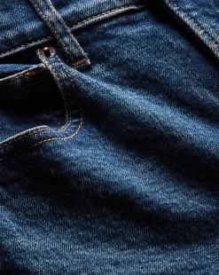 Cameron Bootcut Jean with Raw Hem in Dark Blue Denim><noscript><img width=