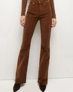 Cameron Corduroy Bootcut Pant in Brown>Veronica Beard Discount