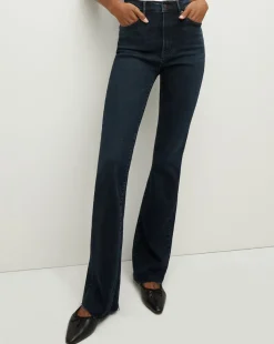 Cameron Raw Hem Bootcut Jean in Dark Ink>Veronica Beard Outlet