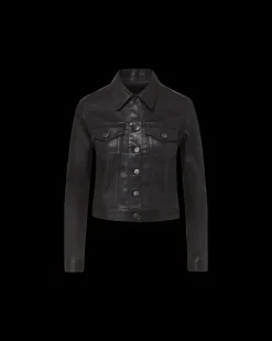 Cara Jacket Coated in Black High Gloss><noscript><img width=