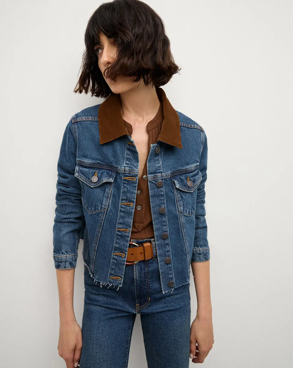 Cara Jean Jacket with Corduroy Collar>Veronica Beard Discount