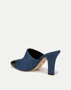Carlotta Denim Mixed-Media Heel in><noscript><img width=
