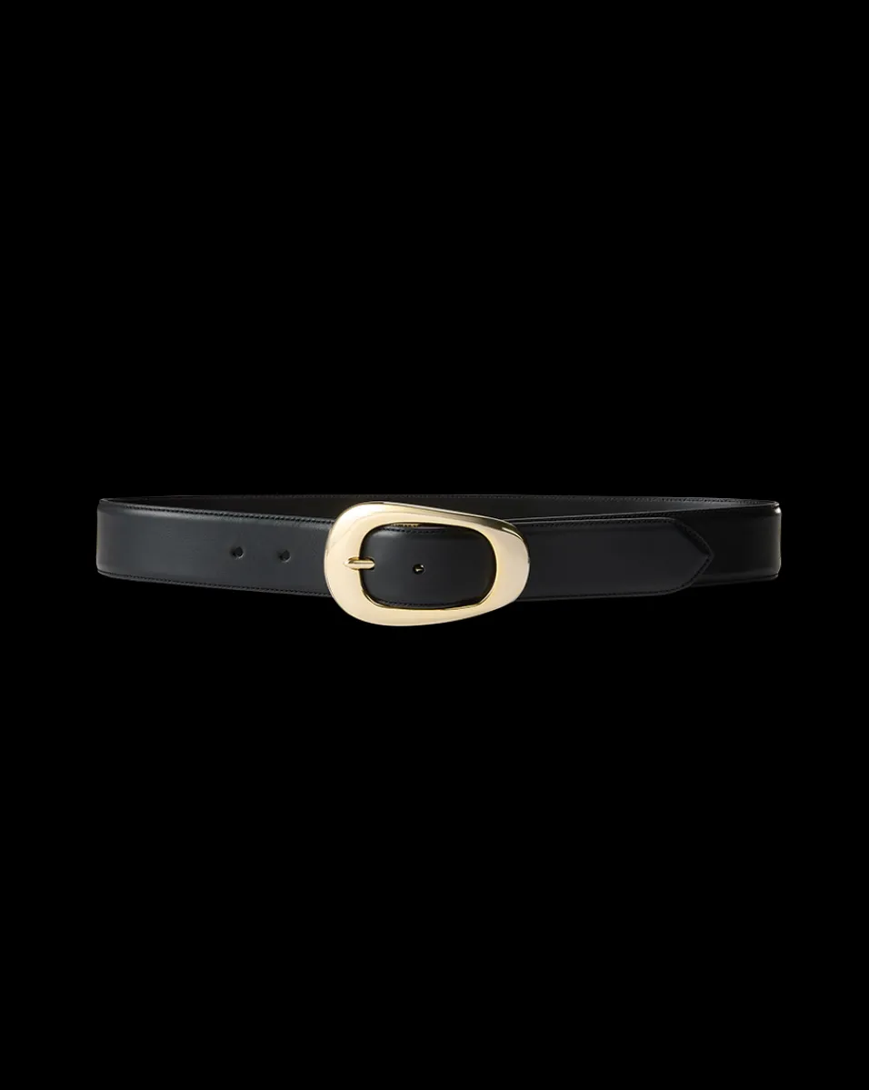 Carlotta Leather Belt in>Veronica Beard Discount